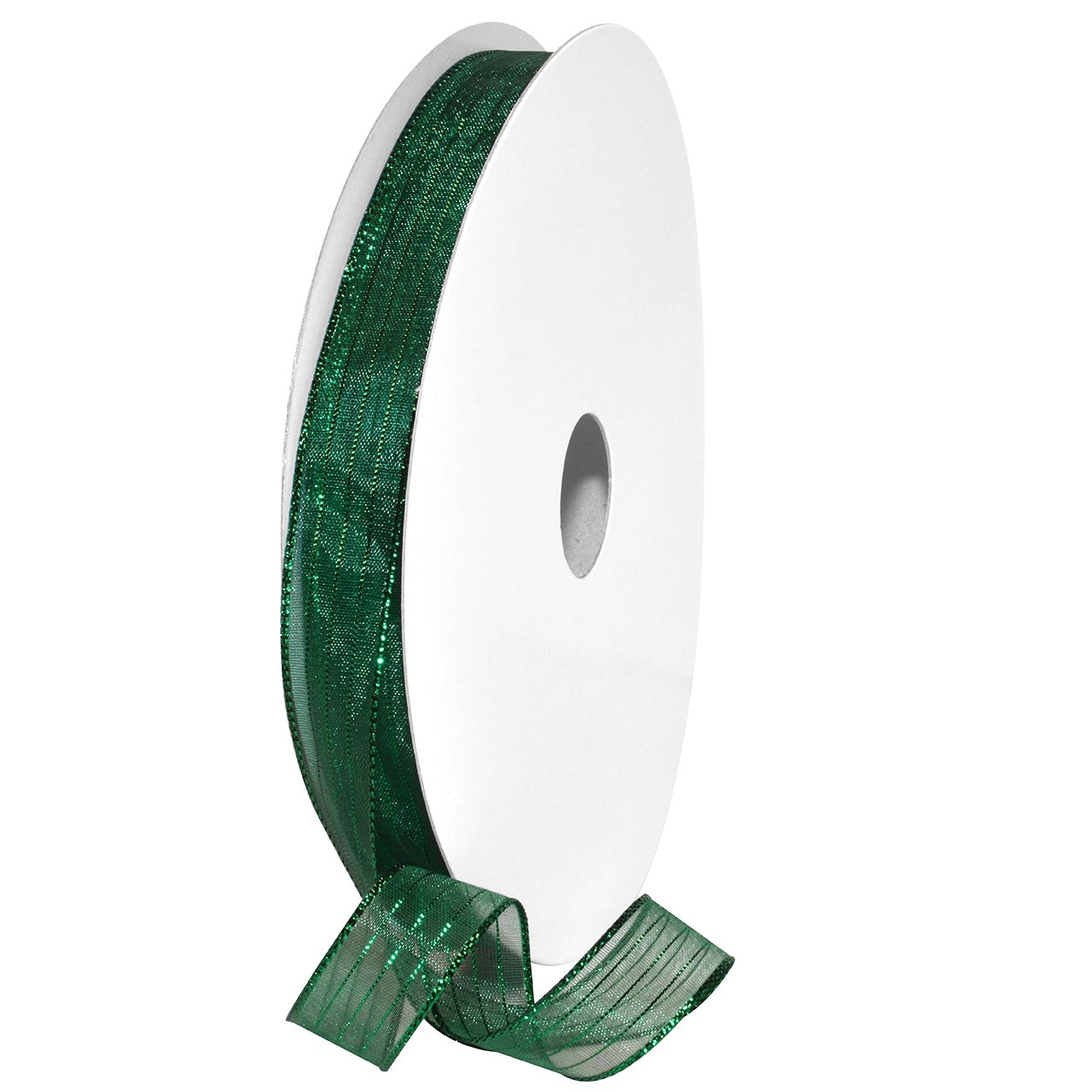 Morex Ribbon Harmony Ribbon, Metallic, 5/8 inch by 50 Yards, Hunter, Item 1401.03/50-035, 5/8" x 50 yd