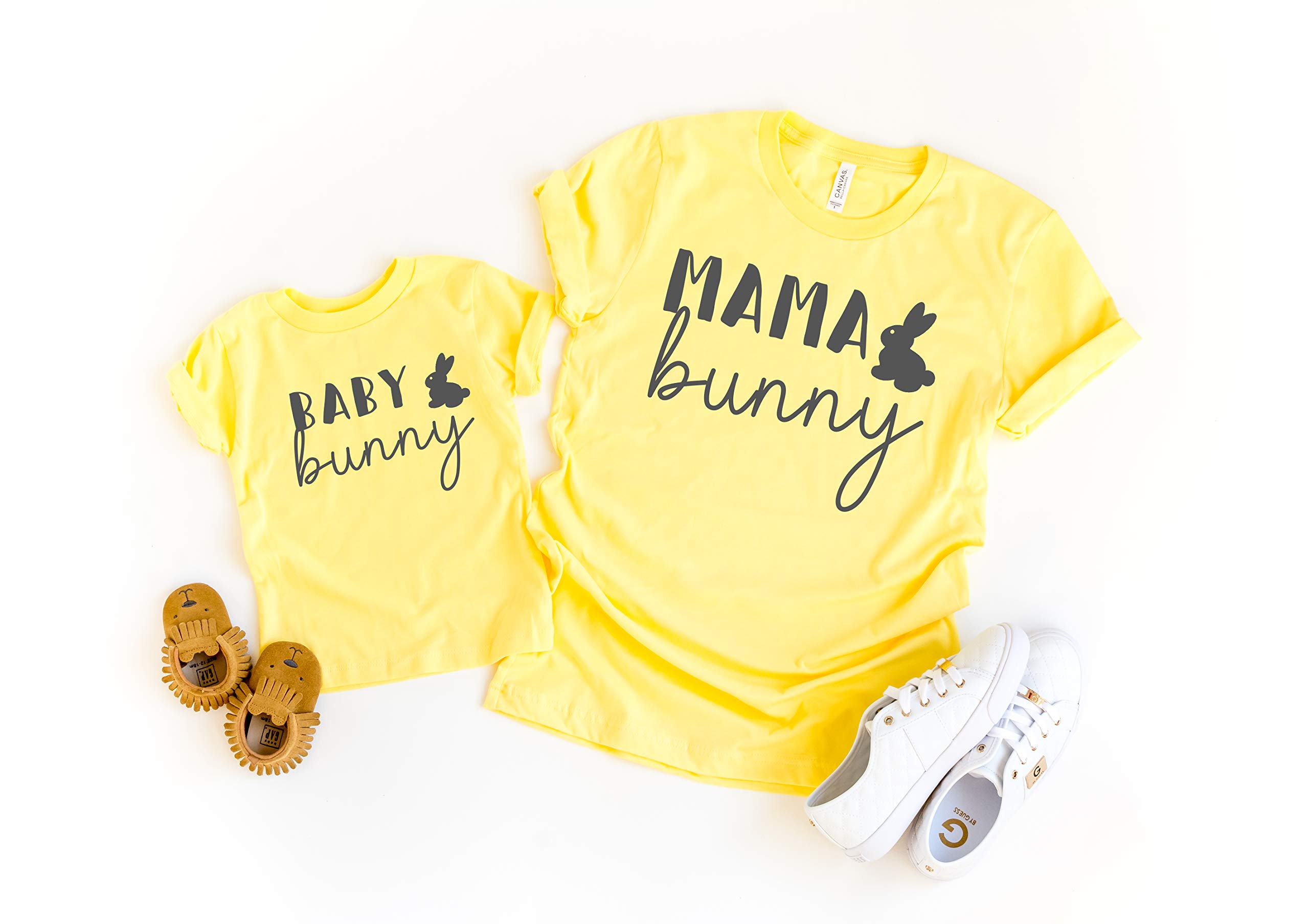 Up2ournecksinfabric LLCMama bunny Baby bunny Toddler Easter Shirt Baby Easter shirt Mommy and me Easter top
