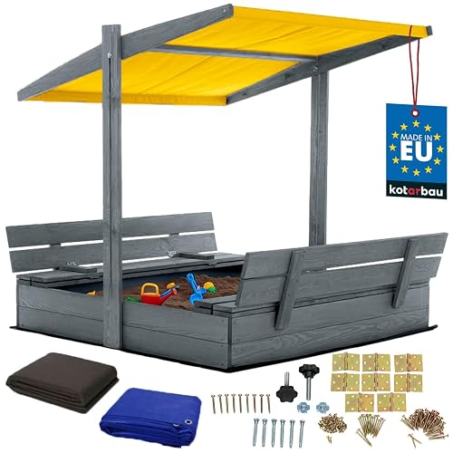 KOTARBAU® Arenero Infantil, Madera, 120 x 120 cm