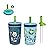 Zak Designs Campout and Camping Kelso Tumbler Set, Leak-Proof Screw-On Lid with Straw, Bundle for Kids Includes Plastic and Stainless Steel Cups with Bonus Sipper, 3pc Set, Non-BPA