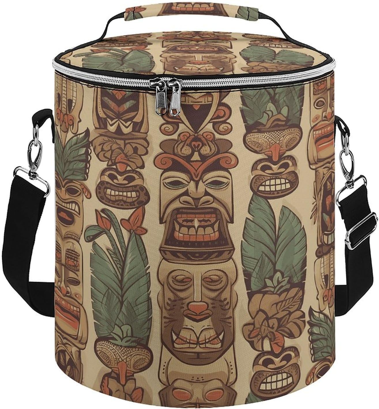 Large Cooler Bag, Vintage Aloha Tiki Print Cooler Bags,Beach Cooler Bag,Soft Cooler Bag for Picnic,Camping,& Beach Accessories