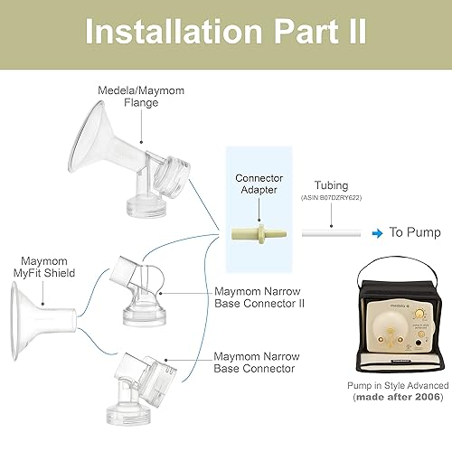 Miniatura 5 de Conector adaptador de brida para bomba Spectra S1S2 - Compatible con Medela PIS MaxFlow y Freestyle Flex Connector, 2 piezas