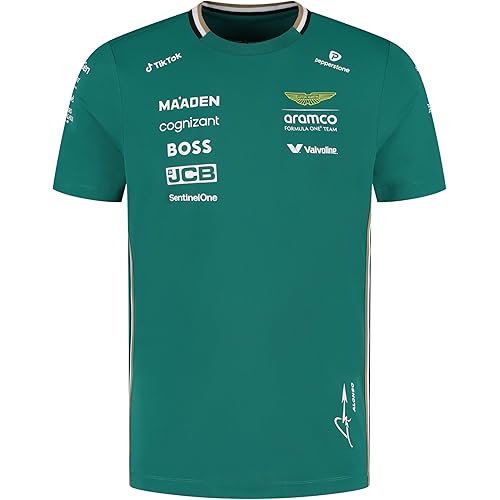 Aston Martin F1 2025 Fernando Alonso Team Tshirt for Men Green