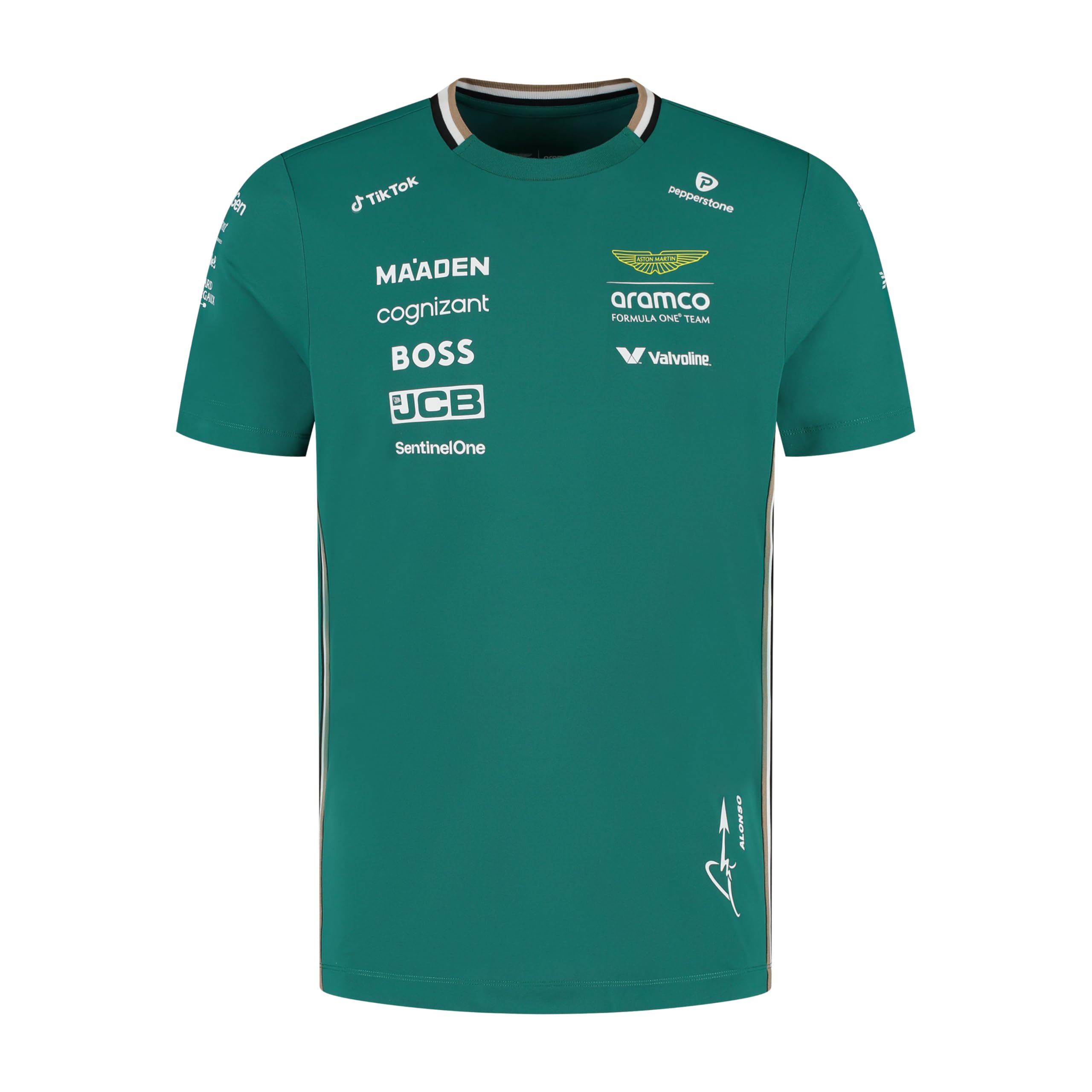 Aston Martin F1 2025 Fernando Alonso Team Tshirt for Men Green - Size: XL