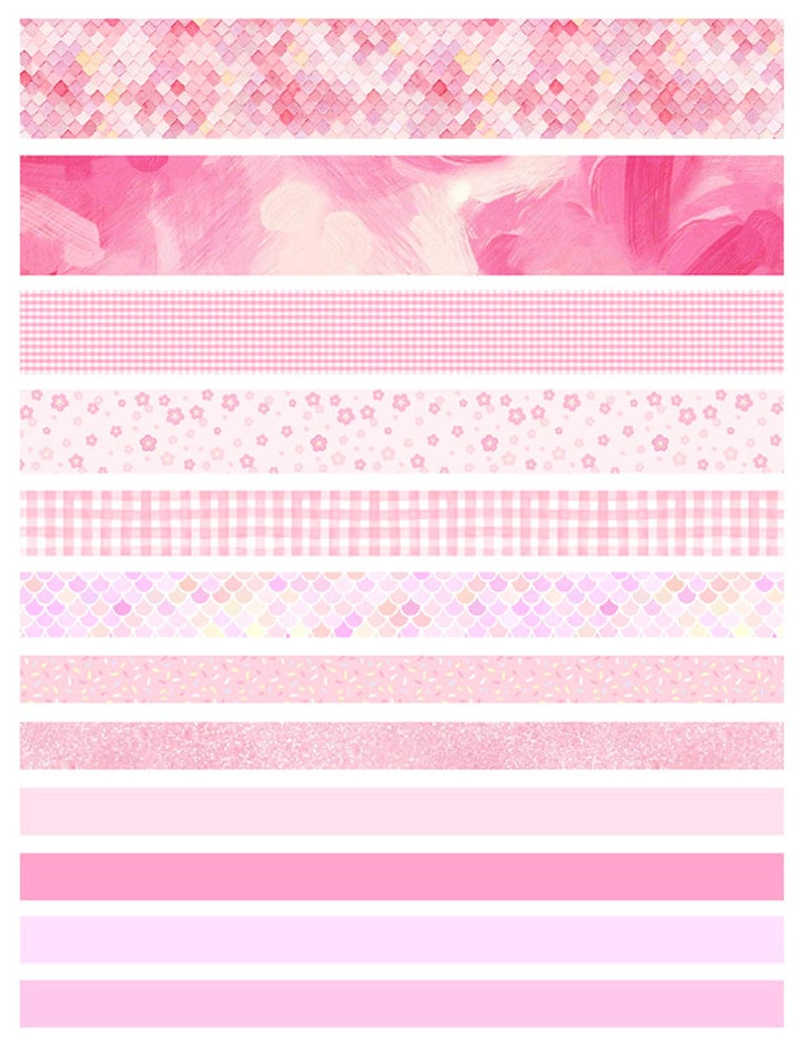 12 Rolls Washi Tape Set,Decorative Plaid Pattern Washi Masking Tape Sets for Craft,Kids,Scrapbook,DIY,Gift Wrapping thumbnail
