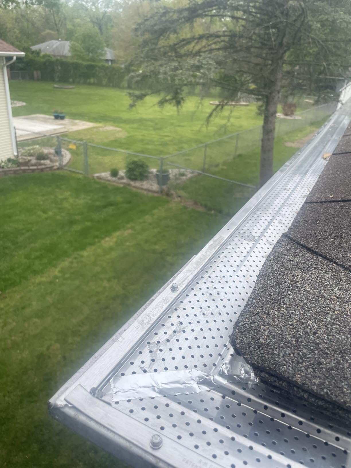 A-M Gutter Guard installed