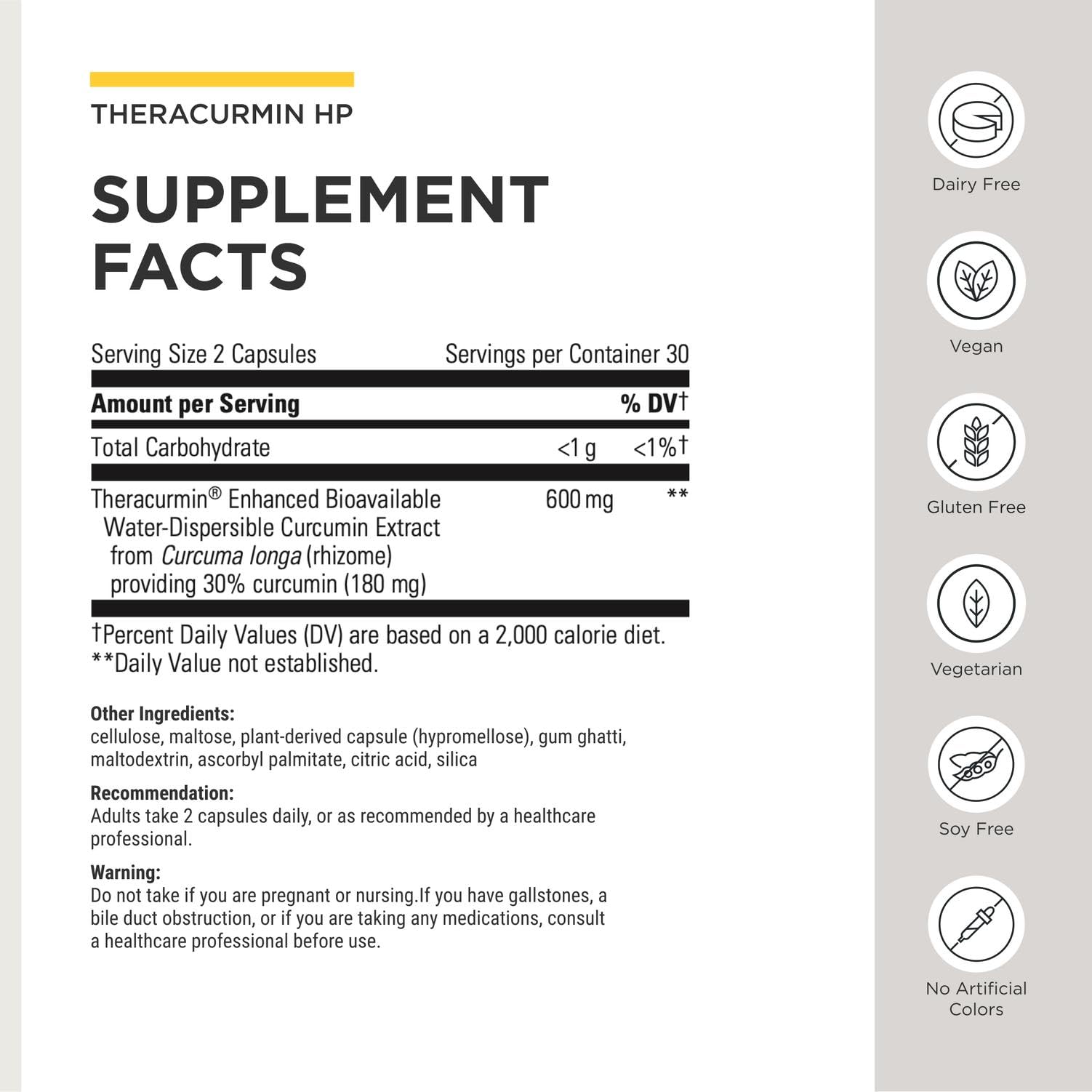 Integrative Therapeutics Theracurmin HP Turmeric Supplement, 60 Capsules — Amazon image 3