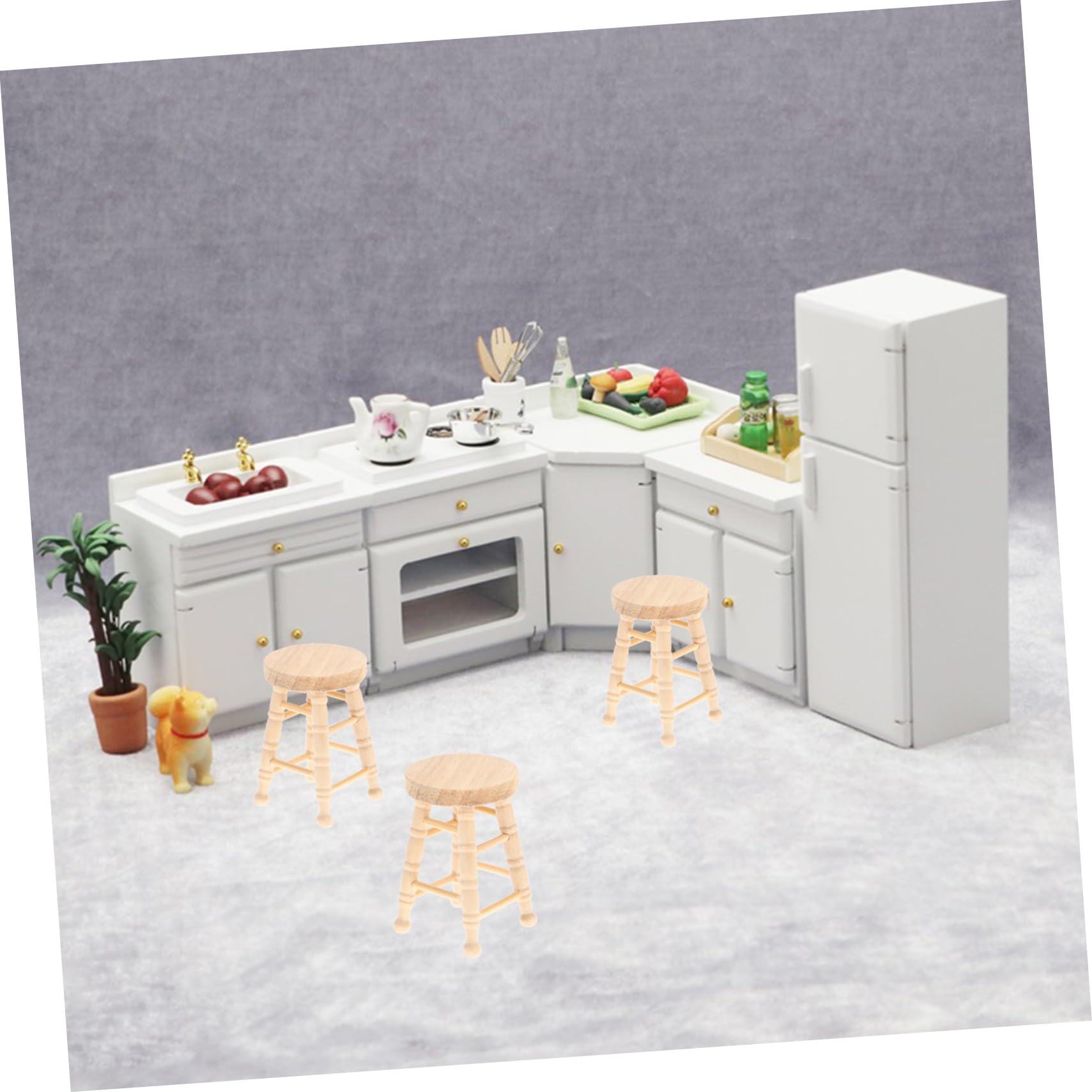 Produktbild von Miniatur Wichtelstuhl Für Puppenstube, Puppenmöbel DEKO, Natur