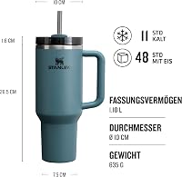 Pahar termic Stanley Quencher H2.0 FlowState cu pai - albastru - 1,2 L 2