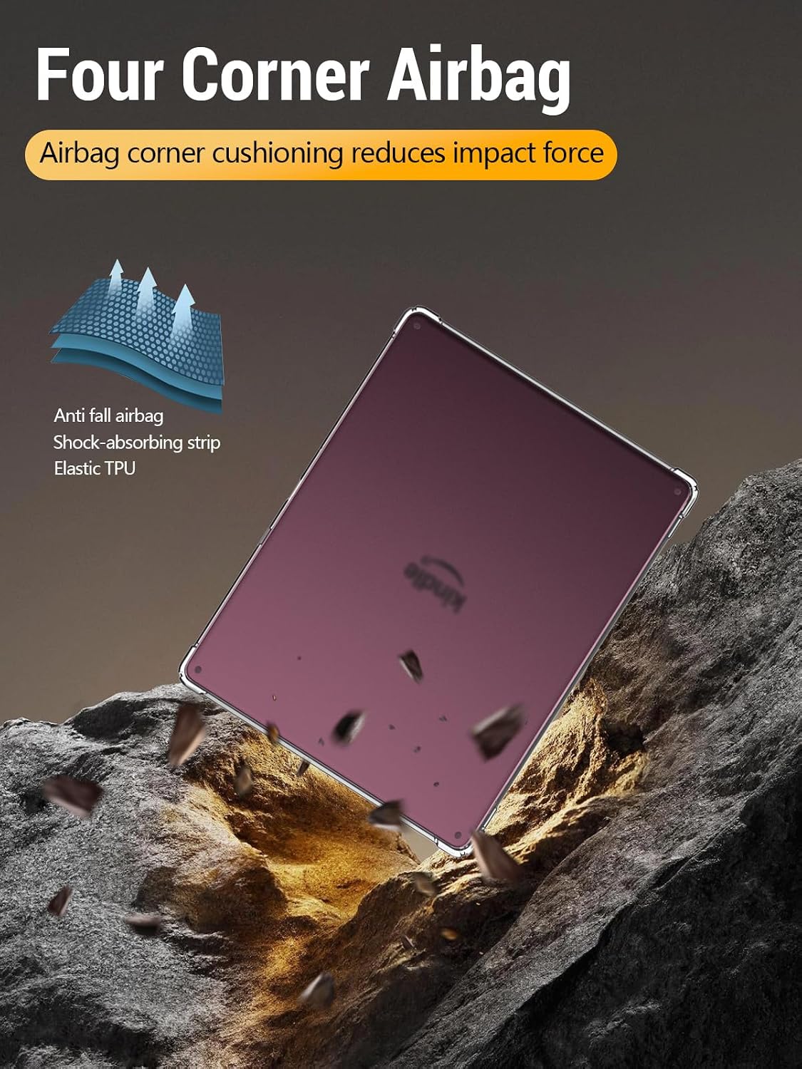 Clear Case for Kindl_e Scribe Colorsoft 11 Inch 2025, FJIASTB Flexible TPU Shockproof Protective Cover with Airbag, Lightweight (Transparent)