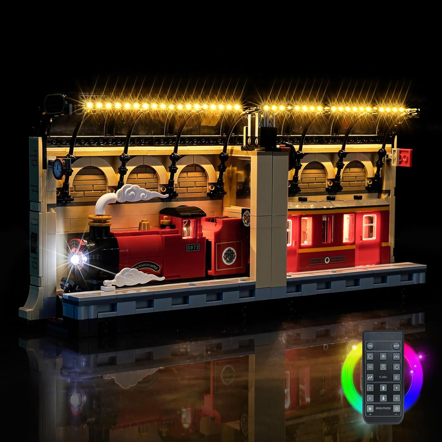 Upgraded Led Light Kit Compatible with Lego Book Nook Hogwarts Express Building Set, RC Version Compatible with Lego 76450 (Model Not Included)