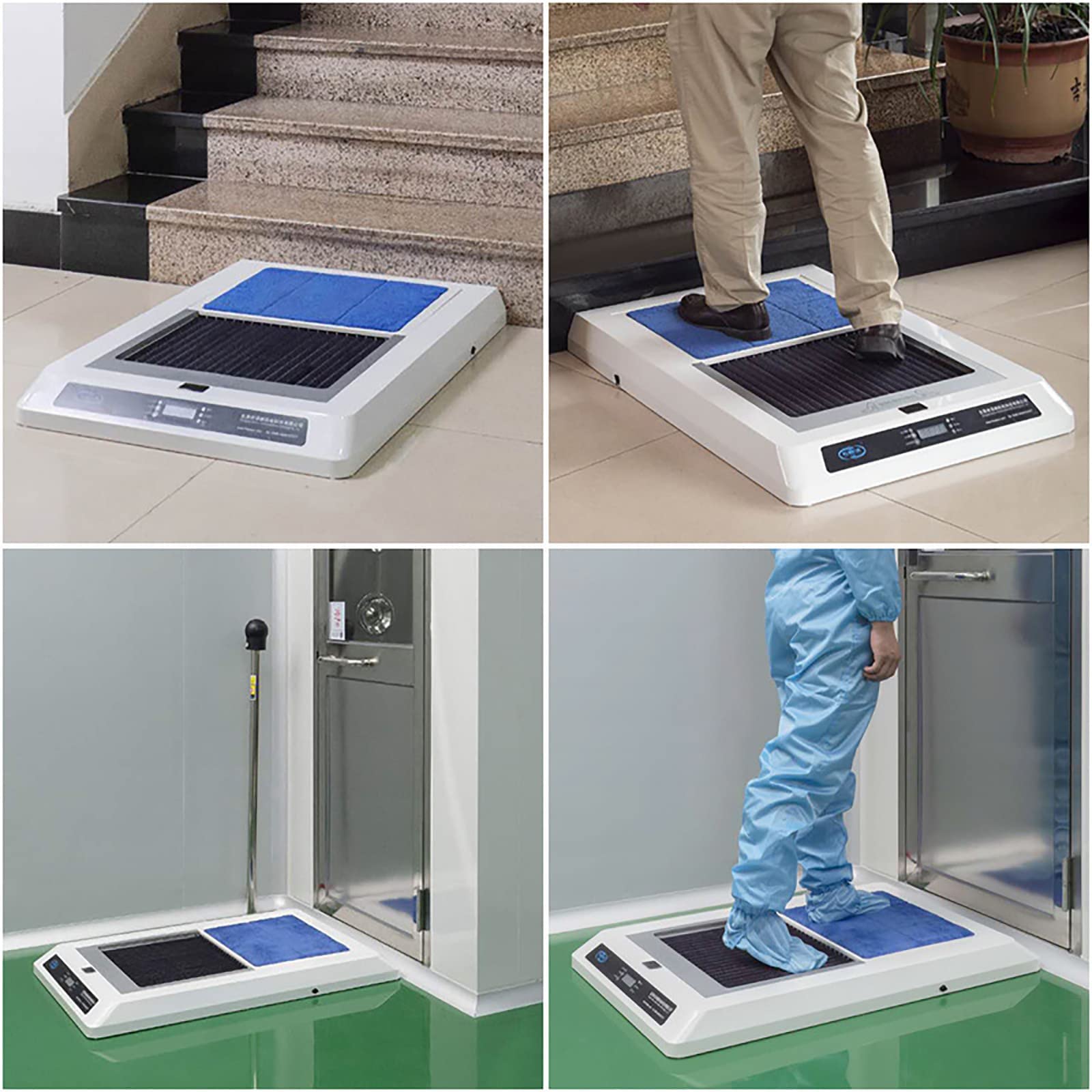 Máquina automática de limpieza de zapatos, limpiador de suelas totalmente automático con cepillo de inducción y recordatorio de cambio de agua, almohadilla absorbente de algodón compuesto para un