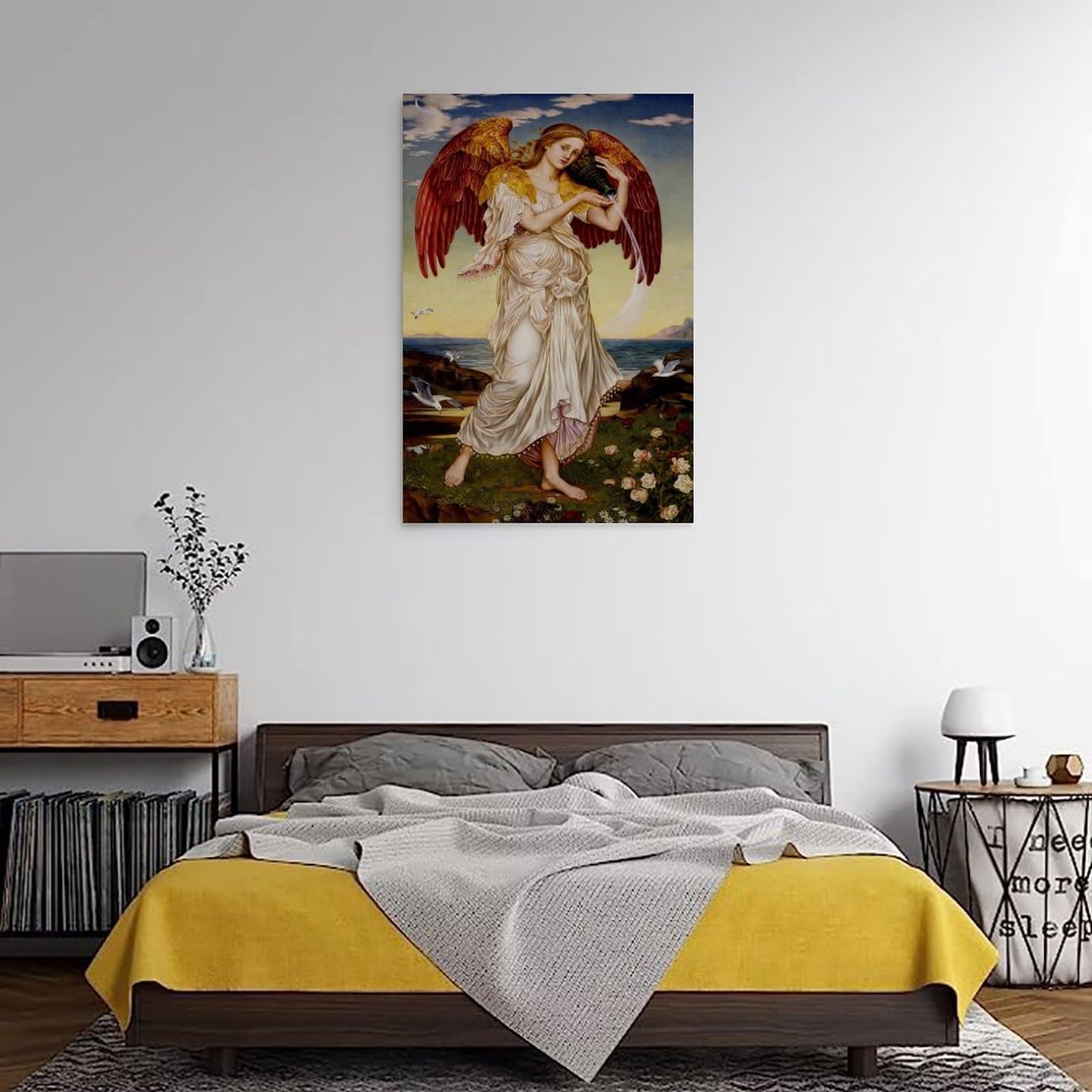 Angel Painting by Evelyn De Morgan Póster Moderno Cuadro Decorativo Cuadro Lienzo Cuadro Cuadro Cuadro para Salón Dormitorio Moderno Mural para Habitación Familiar, Impresiones de 24 x 36 Pulgadas (60