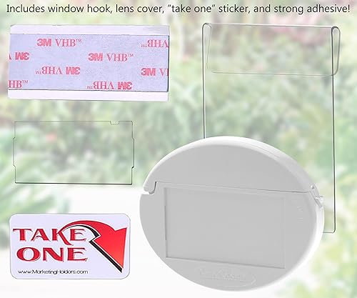 Miniatura 6 de Soporte para tarjetas de visita al aire libre con gancho para ventana con capacidad para tarjetas de contacto de 3.5 x 2 pulgadas para marketing en