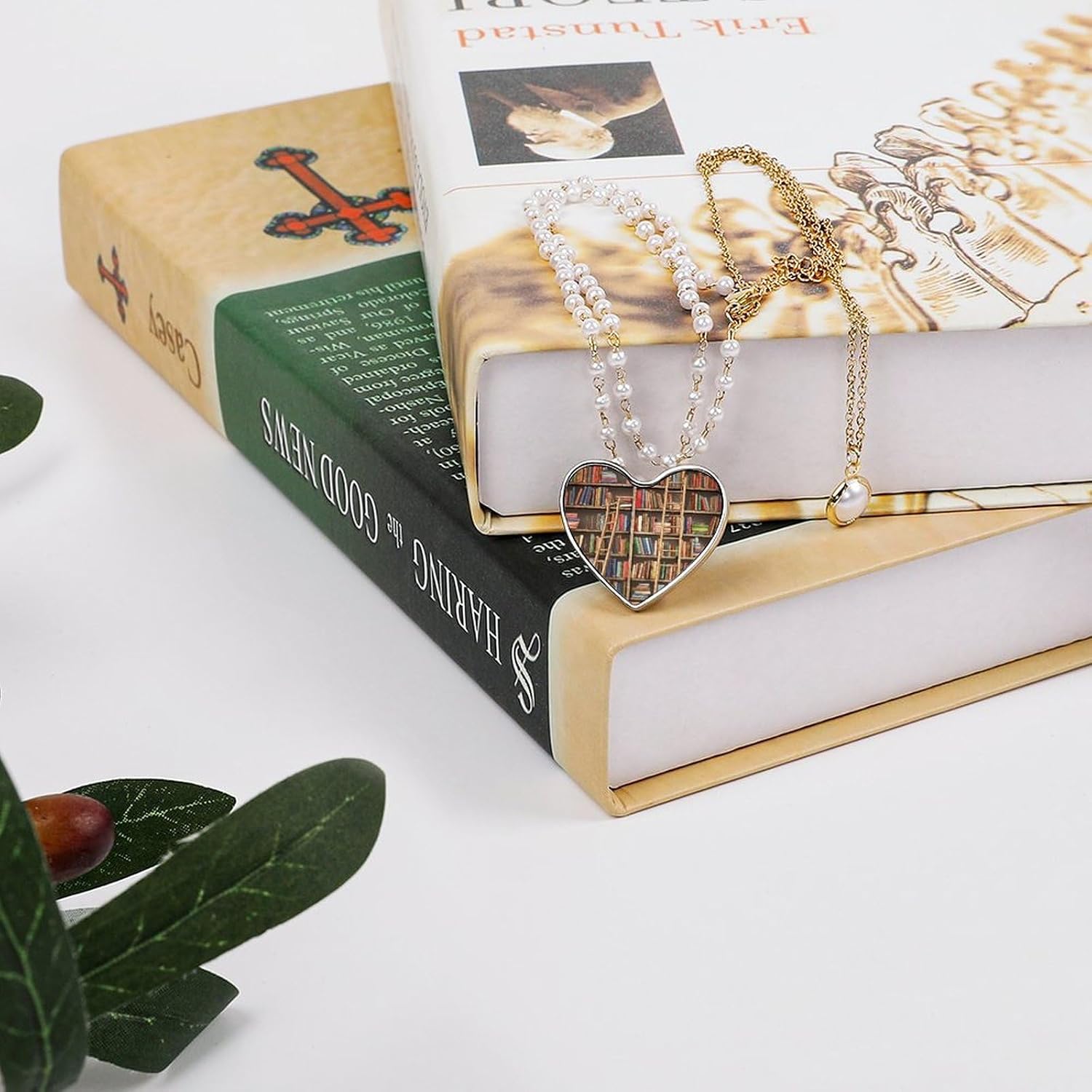 Book Ladder Heart Badge Lapel Pin for Bag Hat Backpack image 4