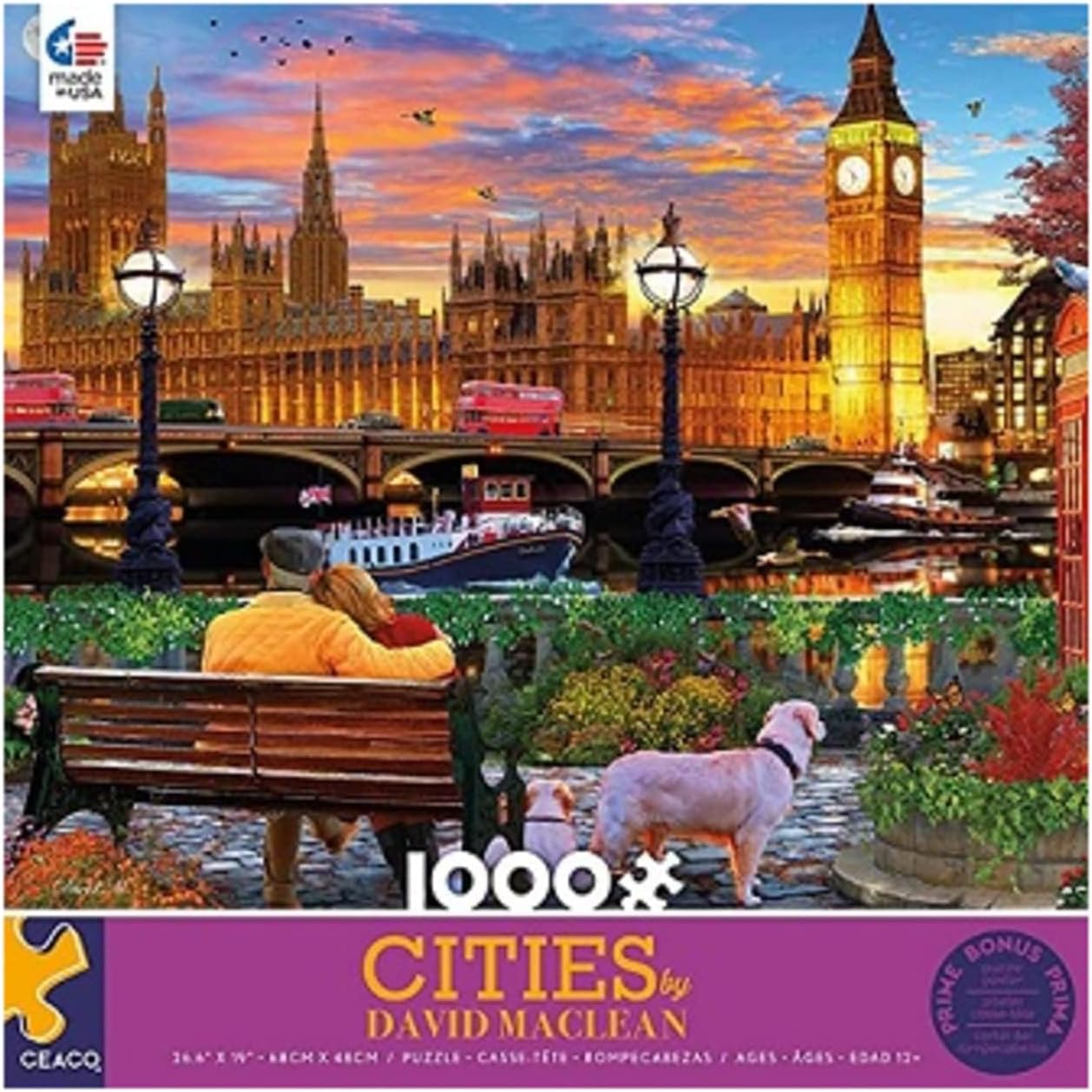Ceaco - David Maclean - Cities - On The Thames in London - 1000 Piece Jigsaw Puzzle