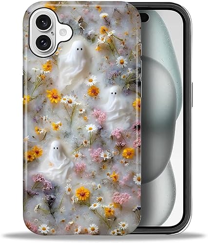 Miniatura 173 de Funda para iPhone 11, carcasa dura a prueba de golpes + silicona suave 2 en 1 híbrida, parachoques a prueba de caídas - Vidrio manchado con flores