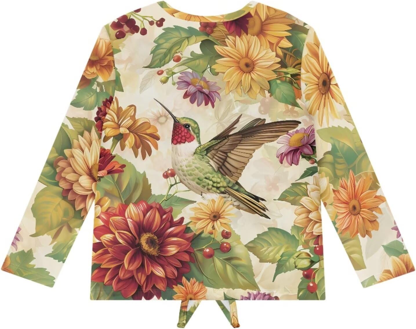 Girls Blouses with Tie Hem Fall Casual Top Kid Fit Long Sleeve Shirts Casual Soft Clothes Size 5-12 Years Old