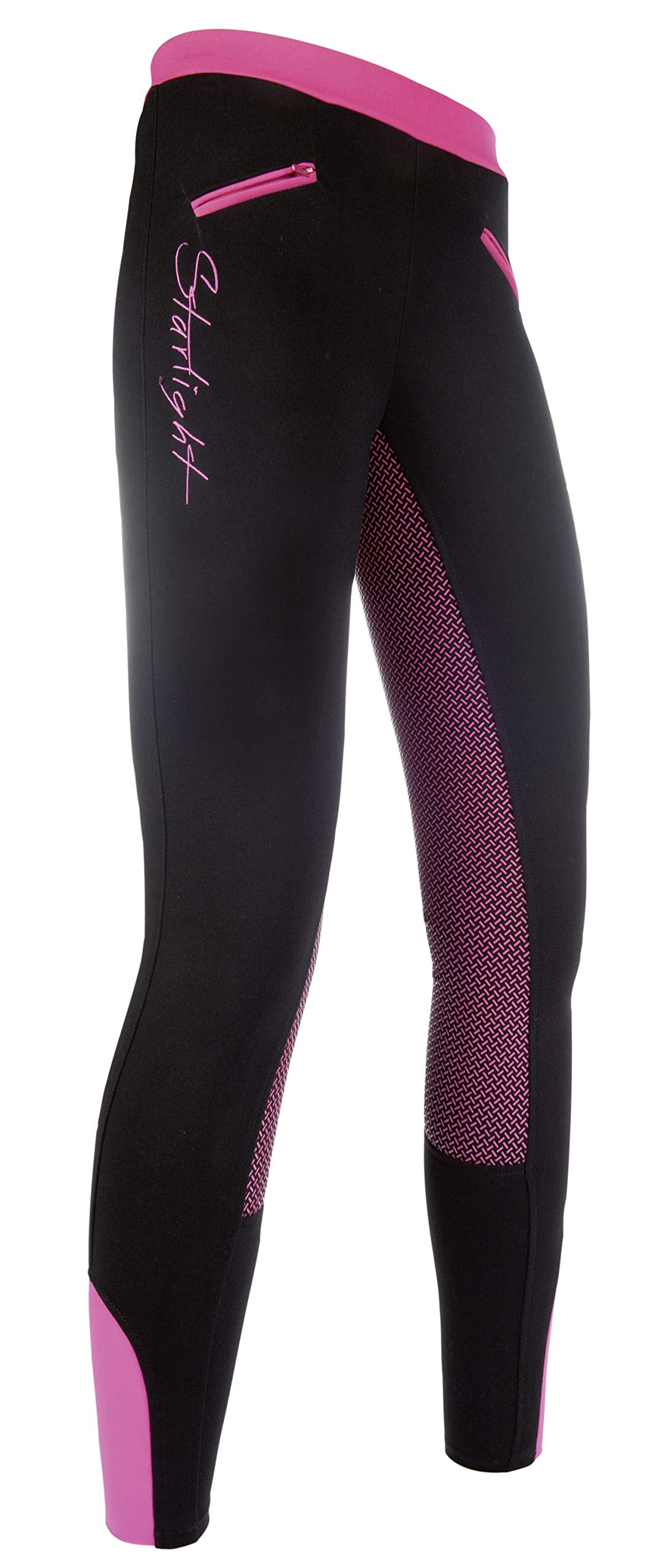 HKM 11058 Legginsy jeździeckie Starlight, silikonowe obszycie, damskie 32-48, dziewczęce 98-176