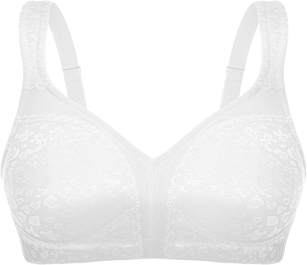 ZeroBound Women's Minimizer Bras Comfort Cushion Strap Wirefree Full Coverage Large Bust Non-Padded Bra - Image 4