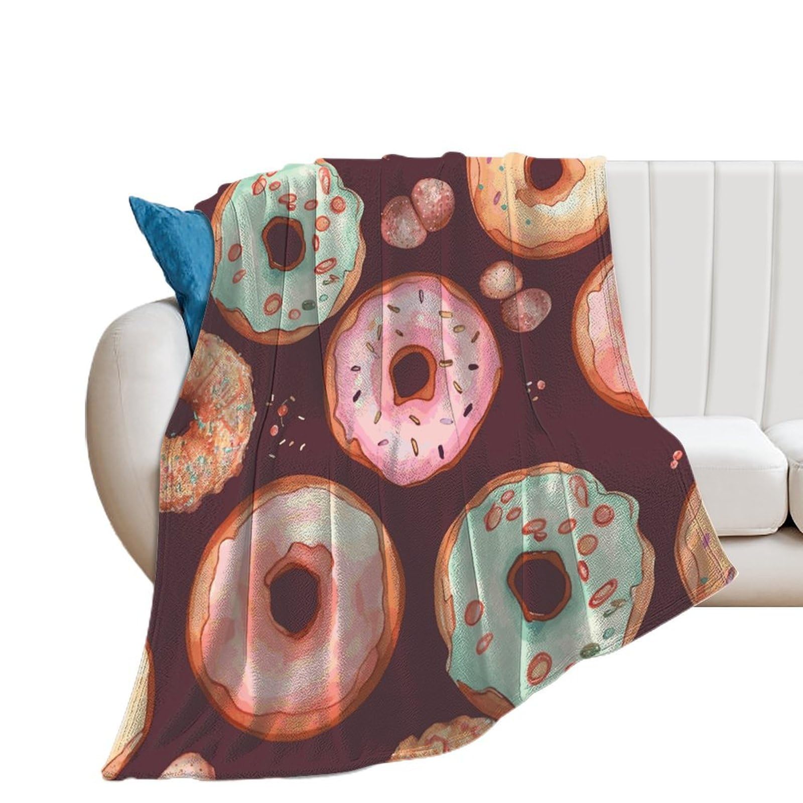 Couverture de lit beignet chaude et pelucheuse pour un confort absolu toutes saisons