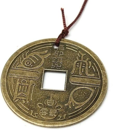 Miniatura 7 de Campana de viento de la suerte Fengshui, campana de dragón de aleación de cobre, 6 campanas colgantes para el hogar, jardín, bendición de la buena