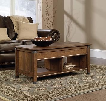 Lift Top Rectangle Wood Auburn Cherry Cocktail Living Room Side End Table Modern Furniture