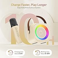 Vista 7 de Máquina de karaoke para niños, regalos de karaoke para niñas de 4, 5, 6, 7, 8, 9, 10, 12 años o más, fiesta de cumpleaños, 4 a 12 años, juguetes