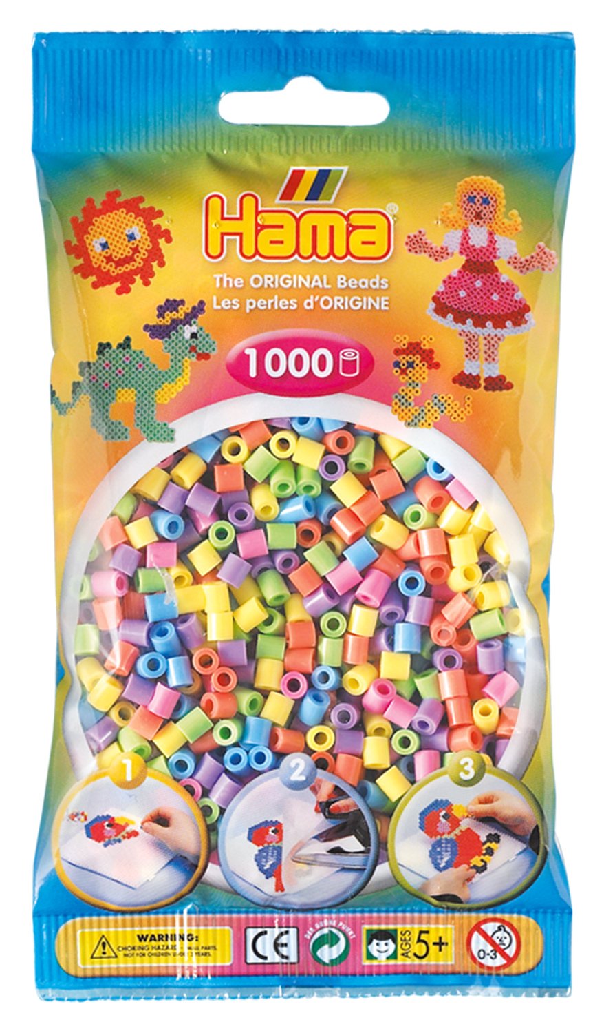 HamaBeads - Pastel Colour Mix (1000 Midi Beads)