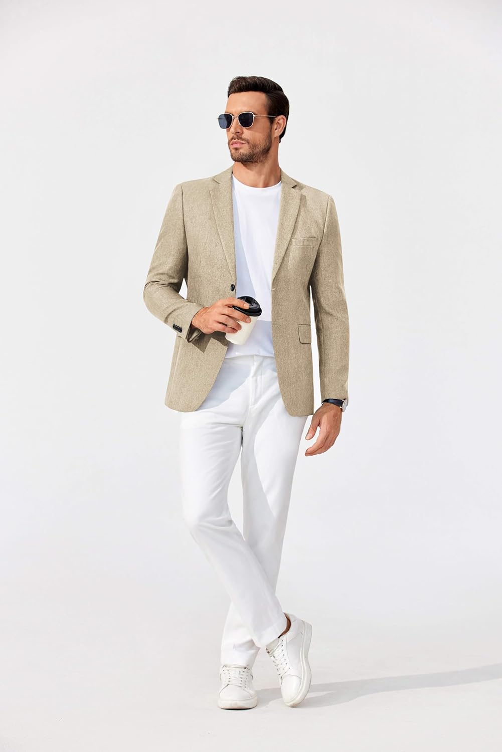 COOFANDY Men's Blazer Casual Sport Coats Two Buttons Lightweight Suit Jacket - Image 3