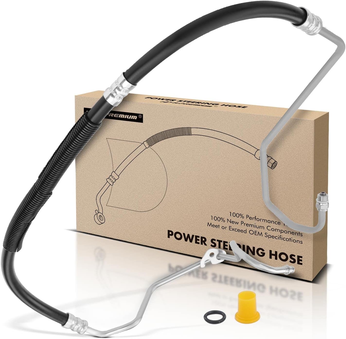 A-Premium Power Steering Pressure Hose Line Assembly Compatible with Ford Escape & Mazda Tribute 2001 2002 2003 2004, 2.0L, Pump to Rack