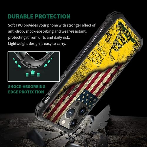 Miniatura 3 de DAIZAG DTOM - Funda compatible con iPhone 14, diseño de bandera estadounidense para iPhone 14, funda de TPU para hombre y mujer, protección a prueba