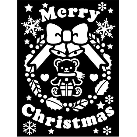 Amazon スノースプレー用型紙 A3 ベアリース クリスマス雑貨 おもちゃ