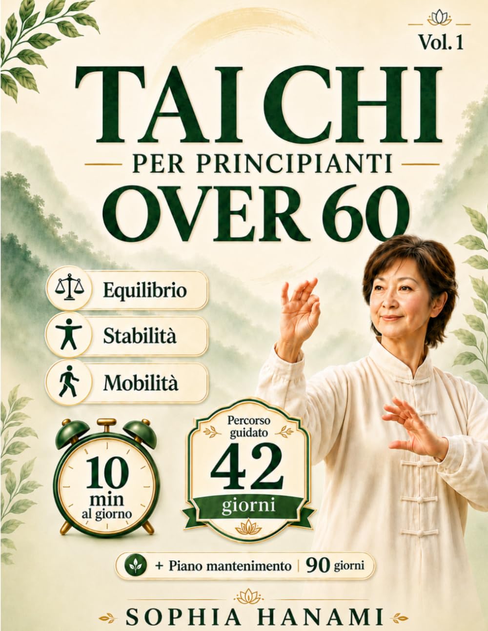 TAI CHI PER PRINCIPIANTI OVER 60: programma di 6 Settimane con Esercizi da 10 Minuti in Piedi o da Sedia per Migliorare Equilibrio, Stabilità e Mobilità, con Video-lezioni, kit stampabile+piano 90GG