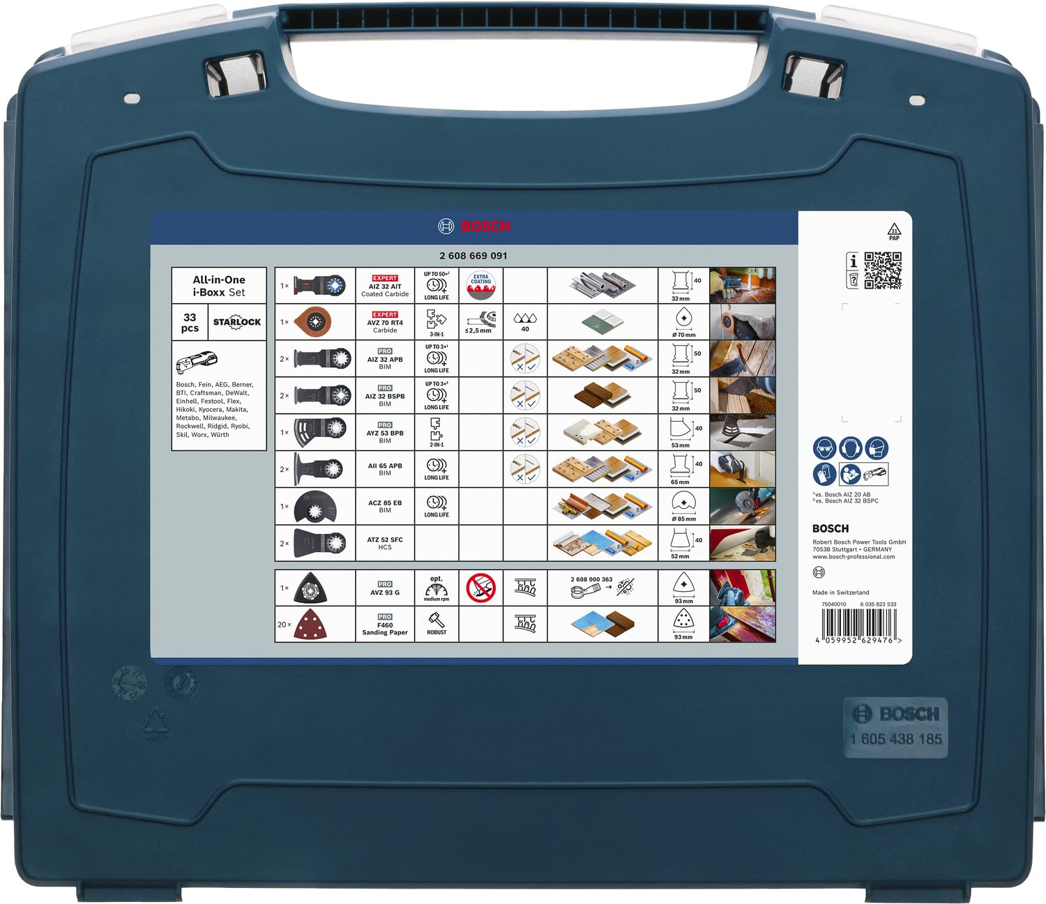 Bosch 33x Set di lame All-in-One i-Boxx, 33 pz (per Tubi in acciaio inossidabile, Tubi e profili in metallo, x mm, Professional Accessorio Utensile multifunzione)