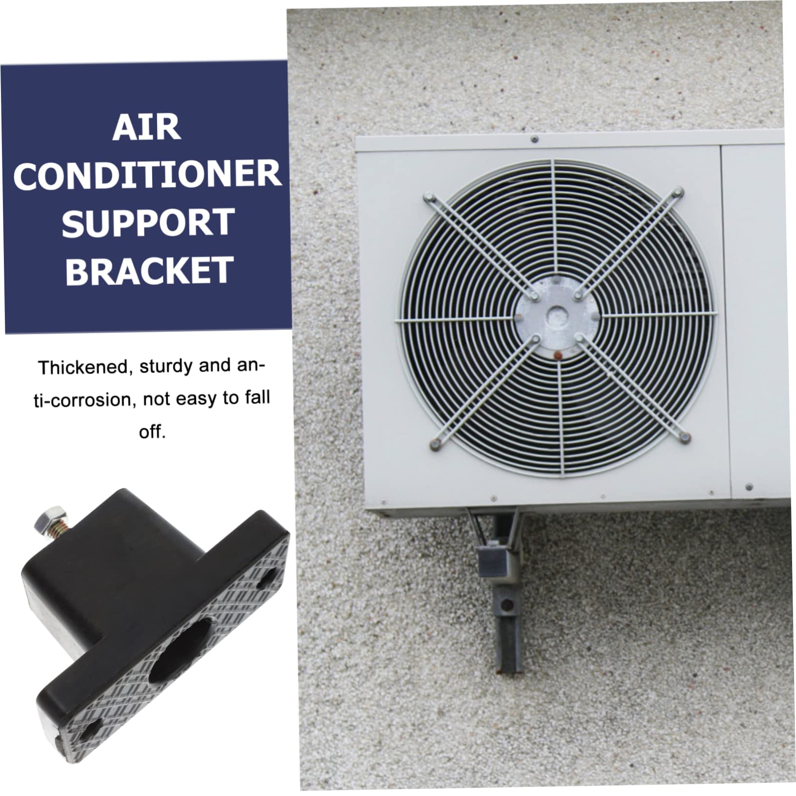 Supporti Antivibranti Condizionatore 4pezzi Gomma Nero per Unita Esterna | Vacanze Estive, Accessori Condizionatore, Support Holder Robusto, Semplice Installazione