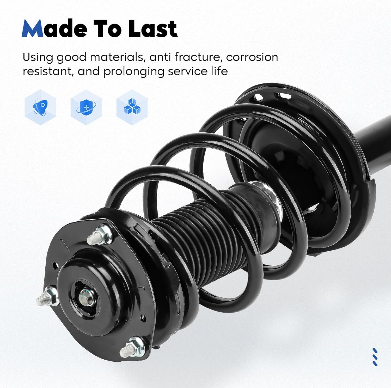 Front Struts Assembly Fit for 2008-2013 Toyota Highlander, Shock Absorber & Sway Bars End Links, Replace 172484 K90344 (4Pcs)