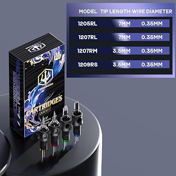 POSEIDON Tattoo Pen Set, Tattoo Gun Kit with 2Pcs Battery and 20Pcs Tattoo Cartridge Needles, Complete Tattoo Machine kit Tattoo Supplies for Beginners