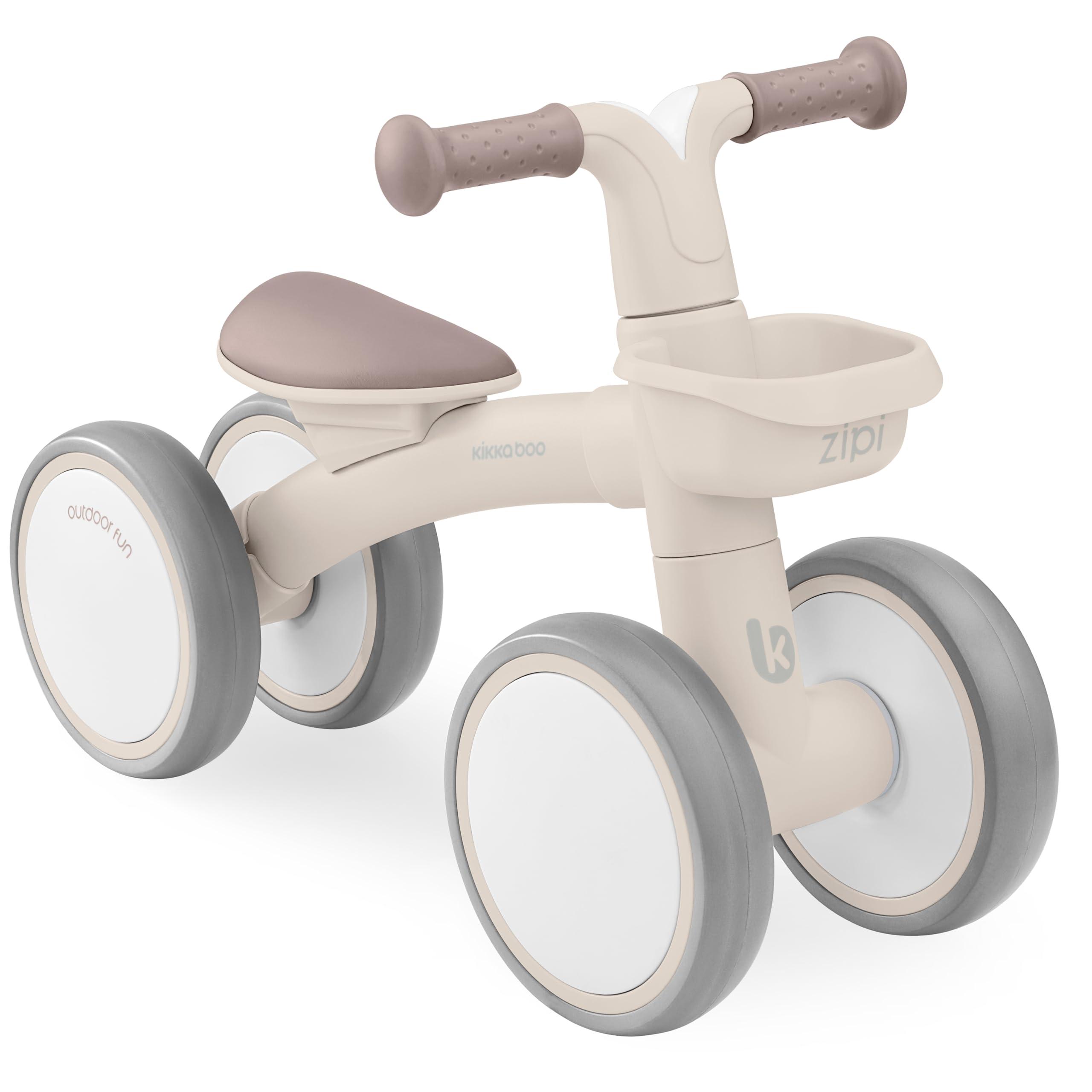 fiets zonder pedalen KikkaBoo pedalen, loophulp voor baby's van 1 tot 3 jaar, balansfiets, babyfiets met mand, verstelbaar, speelgoed voor kinderen, babycadeau, beige Speelgoed & spellen Herstellerfarbe:Dark Springs Green Gloss Districandelaria || Comercializadora || heavy duty module angle bracket