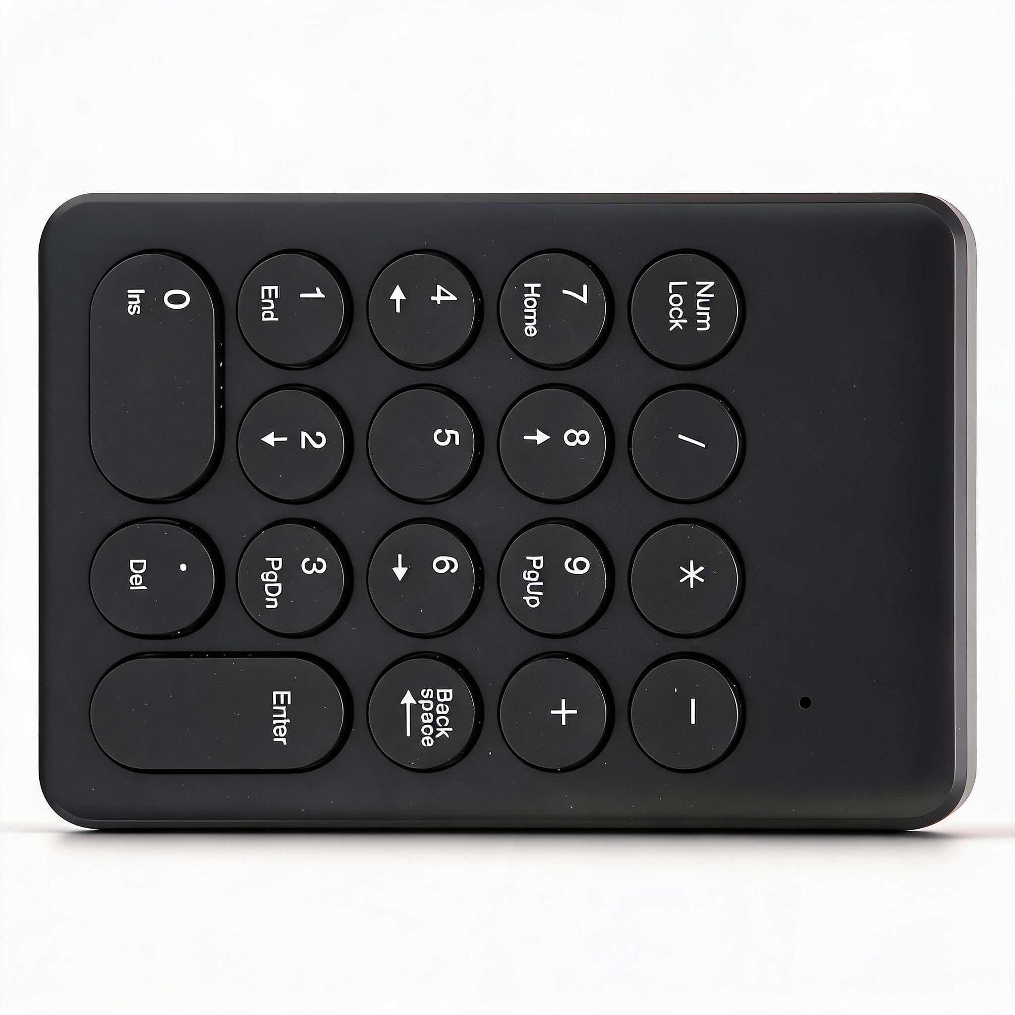 Numeric Keypad for Laptop, Portable Mini Number Pad 18 Keys, Mute Function, 10M Stable Connection, Number Keyboard Extensions for Laptop, PC, Desktop (Black)-image-42