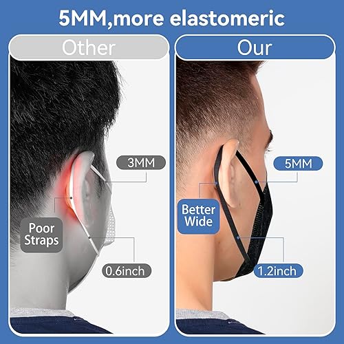 Miniatura 5 de FENFEN Mascarillas KN95 desechables para adultos, paquete de 50 unidades, protección contra el polvo, seguridad contra el polvo, transpirables,