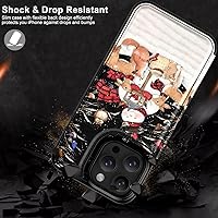 Vista 51 de LETO para iPhone 15 Pro Funda tipo cartera - Tapa tipo folio con patada - Diseños de moda - Tarjetero - Funda protectora para mujeres y niñas - 6.1