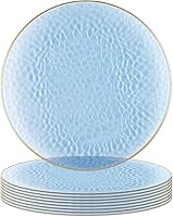 Vista 65 de Party Bargains - Bajoplatos de 13 pulgadas (4 unidades), borde dorado martilleado en rosa, bajoplatos desechables y resistentes para cenas elegantes