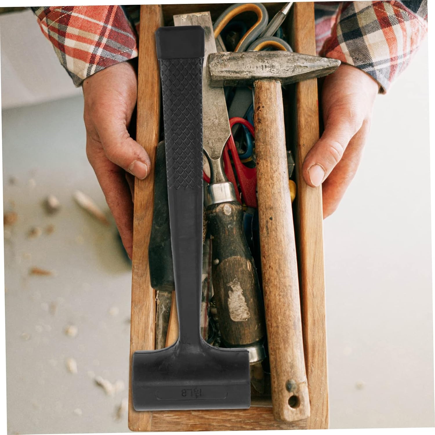 2pcs Non-slip Rubber Mallets Slip Installation Hammers for Tile Woodworking and Home Use Ergonomic Handle Design Weight Options