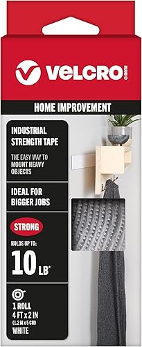 Miniatura 11 de Sujetadores de Fuerza Industrial de Resistencia de Grado Profesional de la Marca VELCRO Adhesivo de Sujeción Resistencia de Trabajo Pesado Blanco