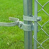 Vista 5 de Bisagra de poste de puerta de valla de enlace de cadena de 1-3/8 pulgadas, cerca galvanizada, 4 piezas para marcos de panel de tubería de 1.2