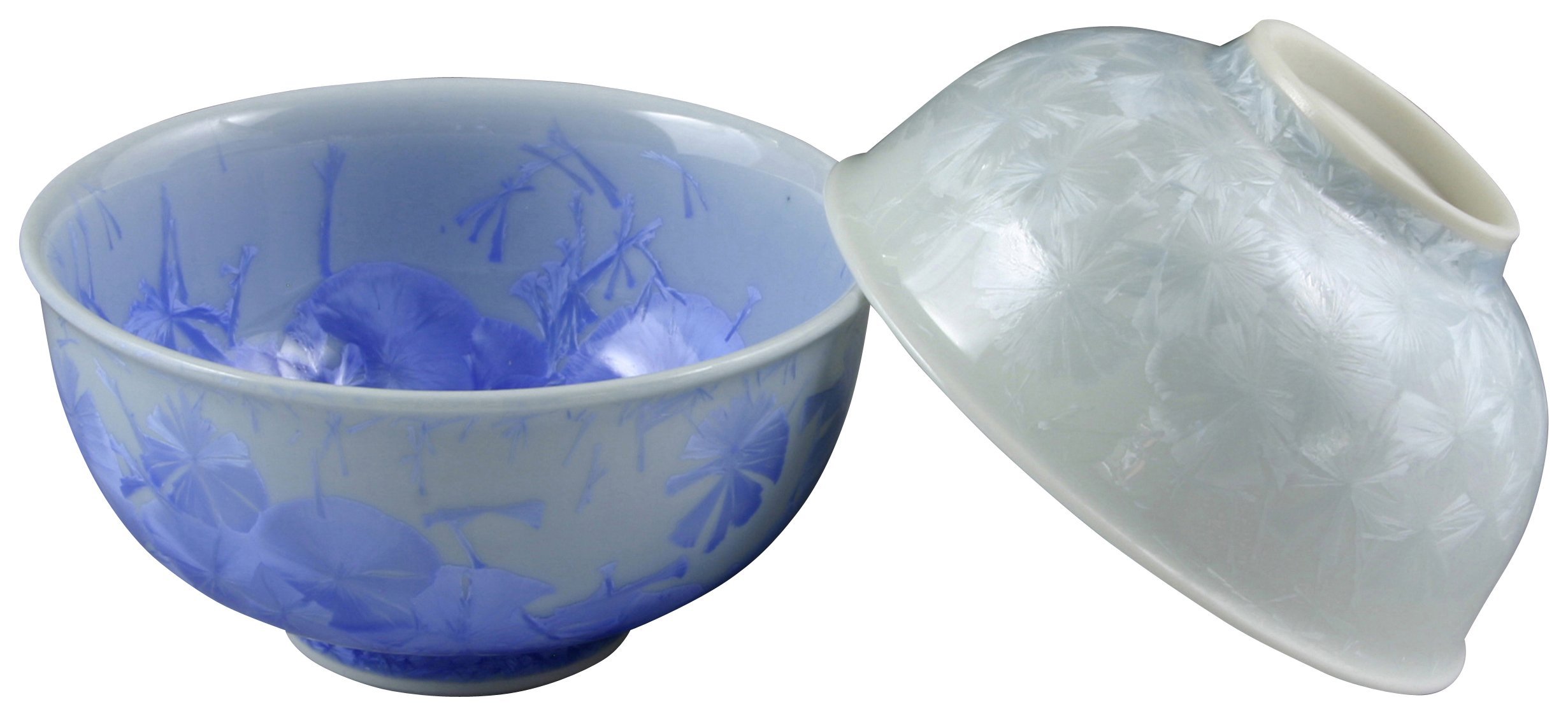 京焼 清水焼 陶あん窯 組飯碗 花結晶(白地青赤) kta549花結晶 組飯碗