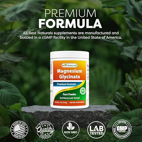 Vista 5 de Best Naturals Polvo de glicinato de magnesio - 1 libra (1 libra (paquete de 1))