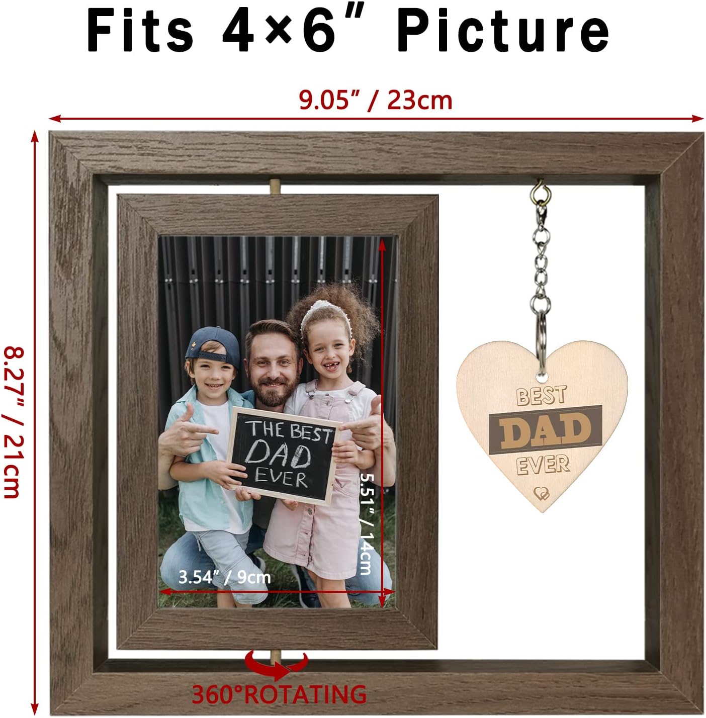 Best Dad Ever Picture Frame Gifts from Daughter Son Birthday Father's Day Gifts for Dad Who Want Nothing, Display Two 4x6 - Image 6