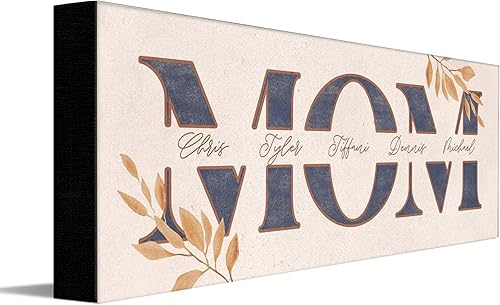 Vista 32 de Personal-Prints Arte personalizado para mamá y niños, personalizado con todos los nombres de los niños, regalo único y personalizado para el día